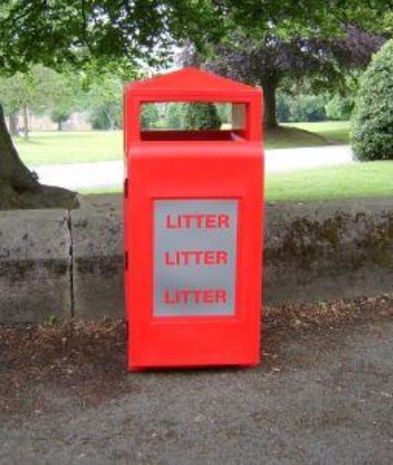 Picture of Glade Litter Bin | Red