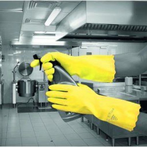 Picture of * Pura Mweight PVC Glove - Yellow Medium