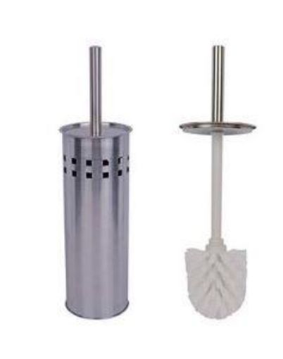 Picture of 26cm Toilet Brush & Enclosed Holder -  Stainless Steel