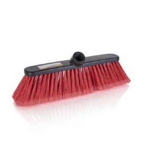 Picture of 30cm/ 12" Economy Brush Head Soft - Grey Head Red Fill