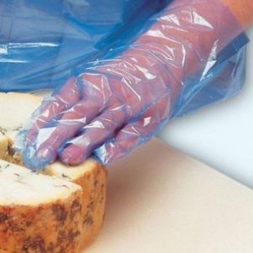 Picture of x100 Polythene Gloves - Blue Large