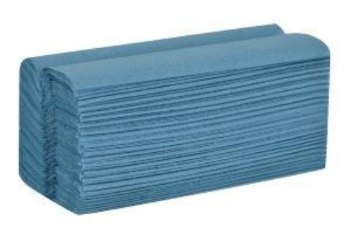 Picture of Essentials 1ply Blue CFold Hand Towels