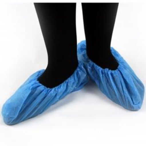 Picture of 40cm/ 16" Disposable Overshoes XLarge - Blue  Polythene