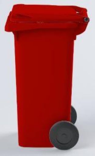 Picture of 120lt WHEELED BIN PLASTIC - RED