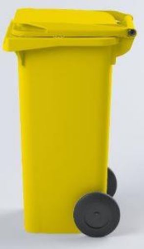 Picture of 120lt WHEELED BIN PLASTIC - YELLOW