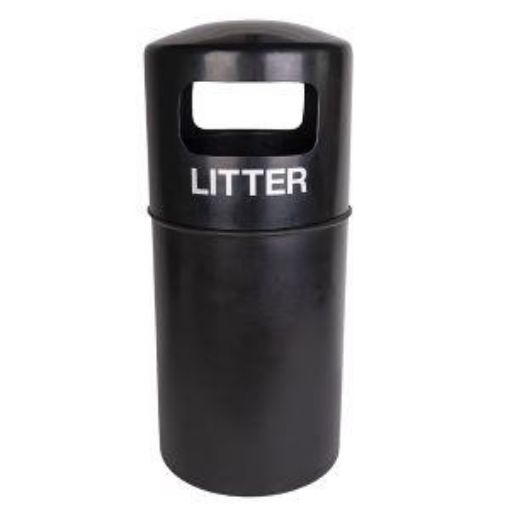 Picture of 100lt Duke Freestanding Polythene Litter Bin - Black