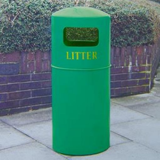 Picture of 100lt Duke Free Standing Polyethelyne Litter Bin - Green