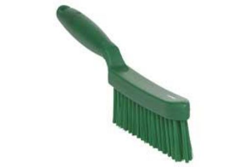 Picture of 30cm/ 10" Vikan Slim Hand Brush Stiff - Green