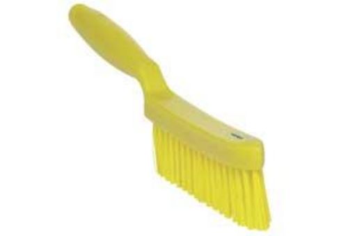 Picture of 30cm/ 10" Vikan Slim Hand Brush Stiff - Yellow