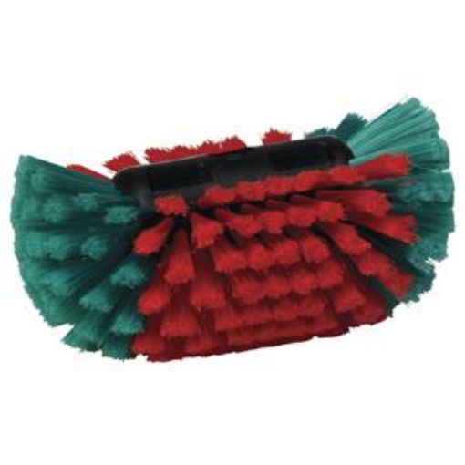 Picture of 23cm Vikan Wheel Rim Brush  Waterfed Soft/Split - Green/Red