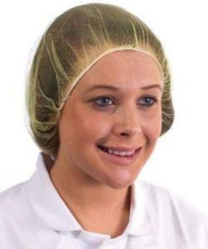 Picture of x100 HAIRNET METAL DETECTABLE - YELLLOW