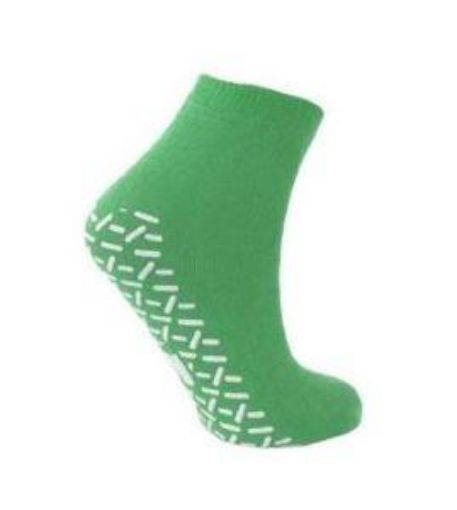 Picture of x48 Single Tread Fall Prevention Socks - Green Medium