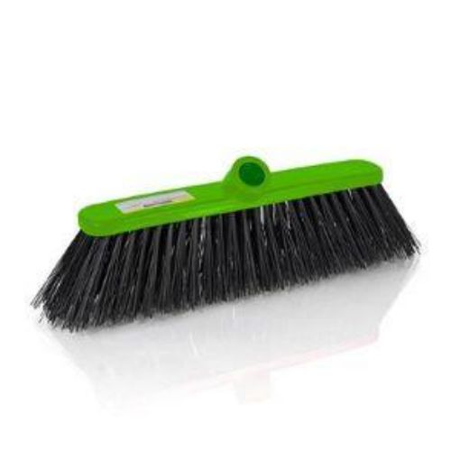 Picture of 30cm/ 12" Economy Brush Head Stiff - Green Head Black Fill