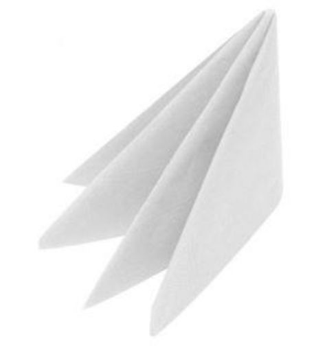 Picture of (2000) 25cm 2ply Cocktail Napkin 4 Fold - White 
32196