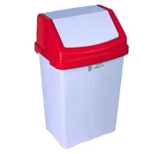 Picture of 50lt SWING BIN with RED LID