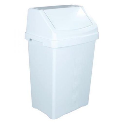 Picture of 50lt SWING BIN with WHITE LID