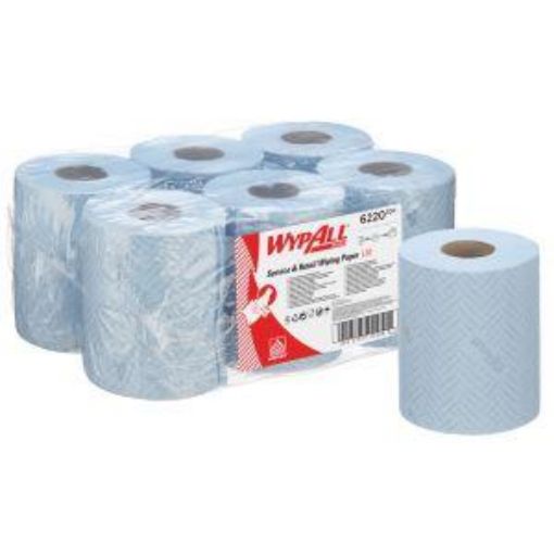 Picture of 6220 Wypall® Reach Service/Retail Wiping C/feed 6x280sh - Blue 