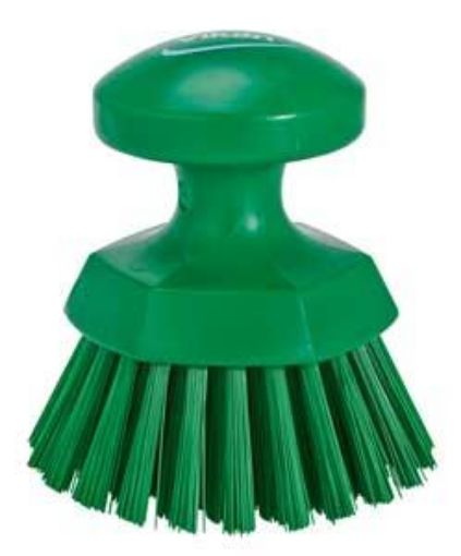 Picture of 5" VIKAN ROUND HAND BRUSH STIFF - GREEN