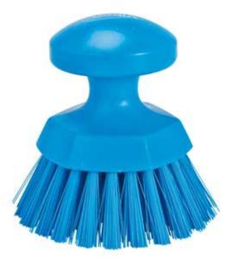 Picture of 5" VIKAN ROUND HAND BRUSH STIFF - BLUE