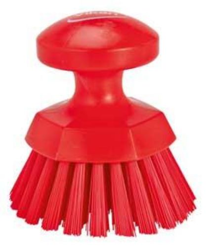 Picture of 5" VIKAN ROUND HAND BRUSH STIFF - RED