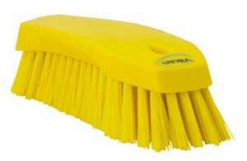 Picture of 20cm/ 7.5" Vikan Hand Scrub Brush Hard - Yellow