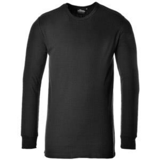 Picture of Thermal T Shirt Long Sleeve - Black