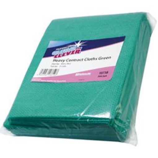 Picture of (25) Clean & Clever Heavyweight CONTRACT Cloths 48x39cm - Green