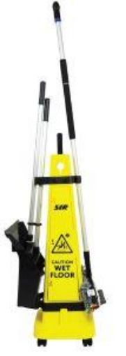 Picture of SYR Rapid Response One Ultimate Kit Inc. Dual Mop Watrerfed Pole, 2x Dual Mop Microfibre Flat Mops 2x Drying Flat Mops 1x Lobby Spill Kit & Squeegee/Broom