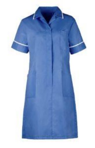 Picture of Zip Front Dress Short - Hospital Blue Size 6