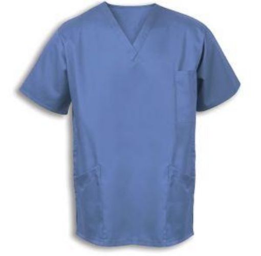 Picture of Unisex Smart Scrub Tunic - Hospital Blue Extra Small