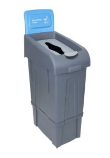 Picture of 80lt Procycle Recycling Bin & Back Panel - Blue Glass