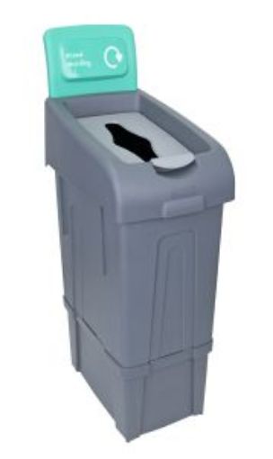 Picture of 80lt Procycle Recycling Bin & Back Panel - Green Mixed 