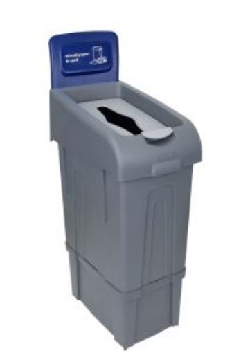 Picture of 80lt Procycle Recycling Bin & Back Panel - Navy Paper/Card