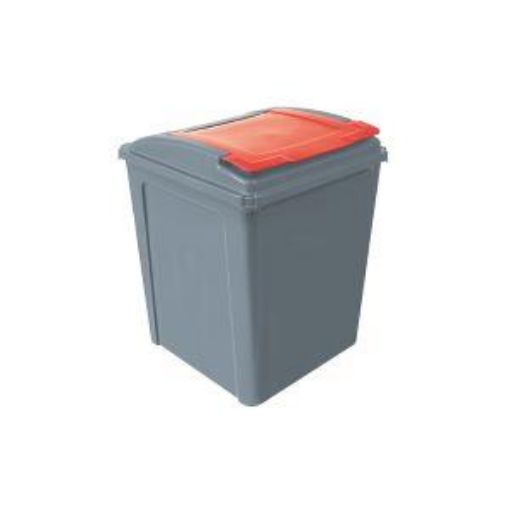 Picture of 50lt Eco Waste Recycling Bin 40x40x50cm - Red Lid