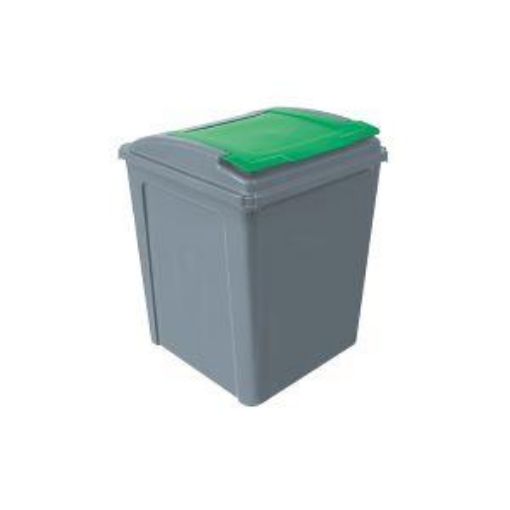 Picture of 50lt Eco Waste Recycling Bin 40x40x50cm - Green Lid