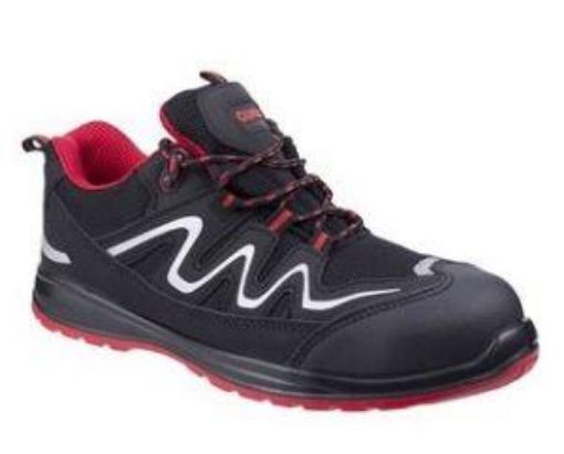 Picture of Centek Nubuck & Mesh PU Safety Trainer S3 - Black/Red