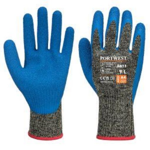 Picture of Aramid HR Cut Latex Glove (Level D) - Blue/Grey