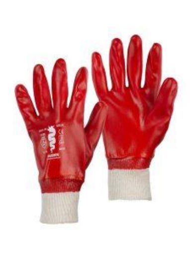 Picture of PVC Knitwrist Glove - Red