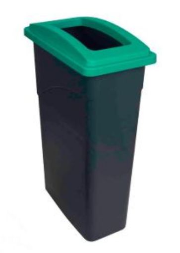 Picture of 90lt Recycling Wall Hugger Bin with Teal Lid