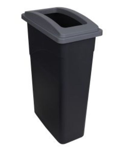 Picture of 90lt Recycling Wall Hugger Bin with Grey Lid