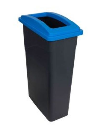 Picture of 90lt Recycling Wall Hugger Bin with Blue Lid