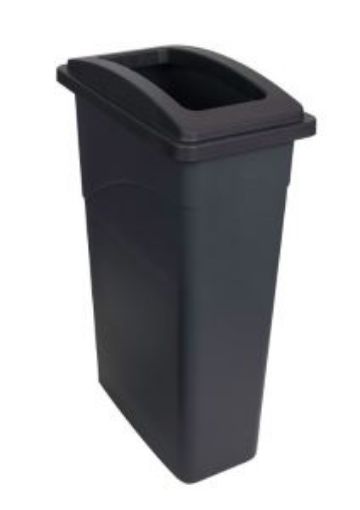 Picture of 90lt Recycling Wall Hugger Bin with Black Lid