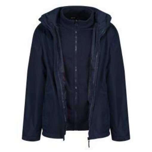 Picture of Regatta Mens Classic Waterproof 3in1 Jacket - Navy