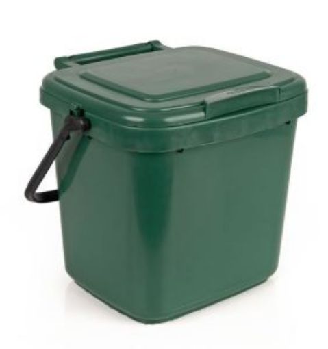 Picture of 7lt Food Waste Caddy - Green 25x23x24cm