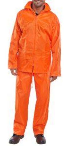 Picture of B-Dri Suit Nylon Waterproof Jacket & Trousers - Orange