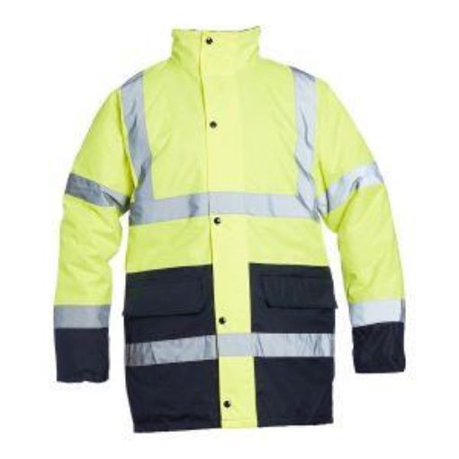 Picture of Blackrock Hi Vis Two Tone Traffic Jacket - Yellow/Navy