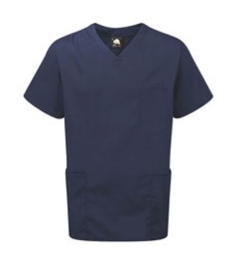 Picture of Unisex Healthcare Scrub Top - Navy