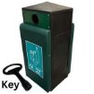 Picture of 100lt Glade Square Peaked Polythene Litter Bin - Green