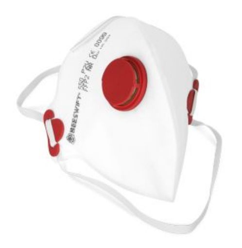 Picture of x20 Fold Flat FFP2 Valved P2 Respirator Mask 