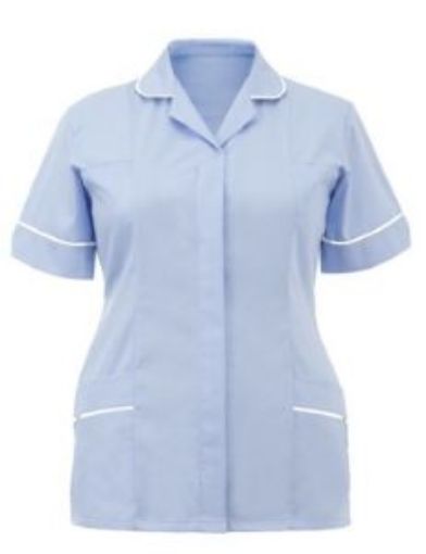 Picture of Ladies Classic Healthcare Tunic - Hospital Blue/White